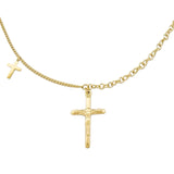 Double Cross ~ Gold Necklace