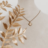 Engravable Clover ~ Gold Necklace