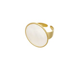 White Stone ~ Gold Ring