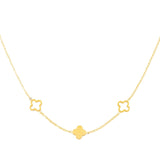 Clover Simplicity ~ Gold Necklace