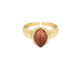 Vintage Gold Stone ~ Gold Ring