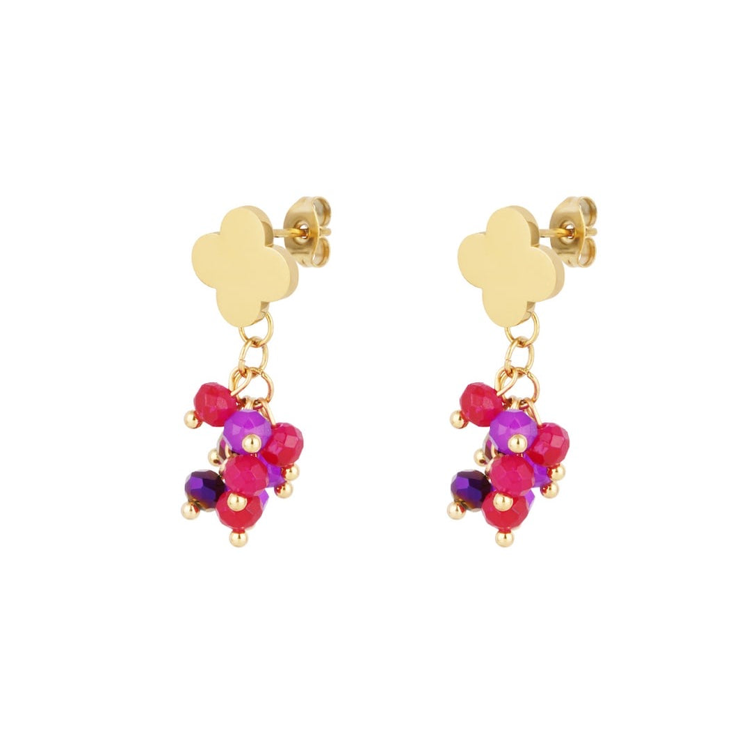 Festive Clover ~ Gold Earrings