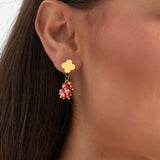 Festive Clover ~ Gold Earrings