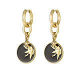 Solar Night ~ Gold Earrings