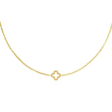 Sparkly Clover ~ Gold Necklace