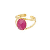 Fuchsia ~ Gold Ring