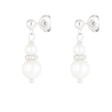 Dainty Pearls ~ Silver Earrings