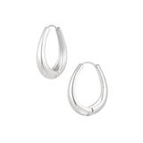 Classy Oval ~ Silver Earrings