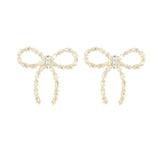 Sparkly Bows ~ Gold Earrings