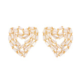 Sparkly Hearts ~ Gold Earrings