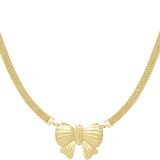 Bow Statement ~ Gold Necklace