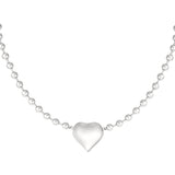 Crushing Hearts ~ Silver Necklace