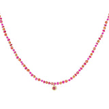 Pink Charm ~ Gold Necklace