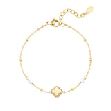 Dainty Clover ~ Gold Bracelet