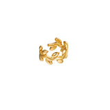 Laurel Leaf ~ Gold Ear Cuff